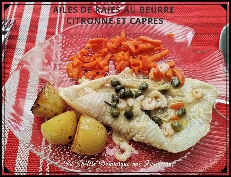 Ailes de raies au beurre citronne et capres