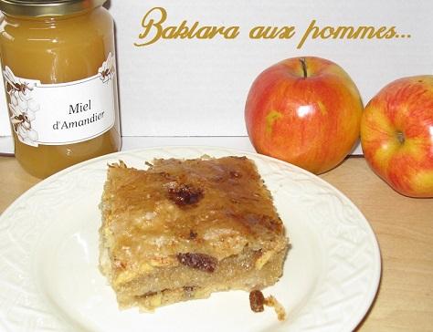 Baklava aux pommes et aux raisins