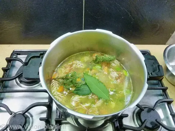 Bouillon de langoustines resultat