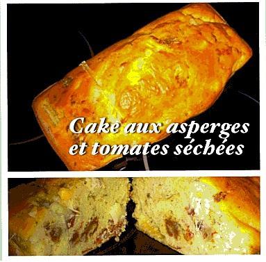 Cake aux asperges et tomates sechees