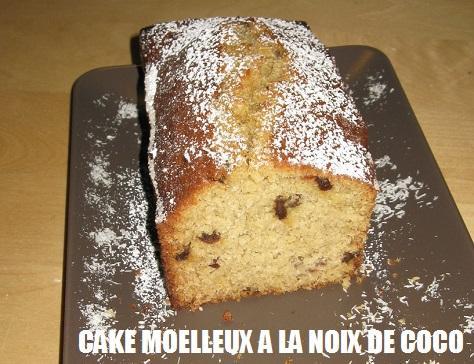 Cake moelleux a la noix de coco