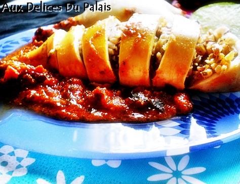 Calamars farcis au riz