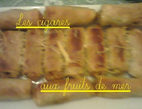 Cigares aux fruits de mer