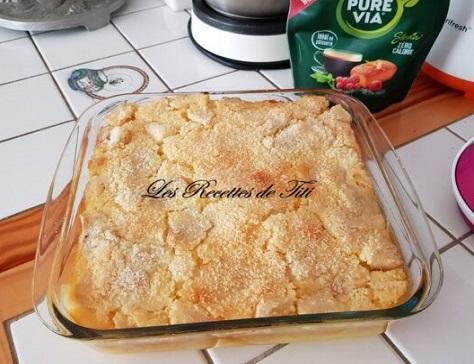 Clafoutis pomme bananes et coco