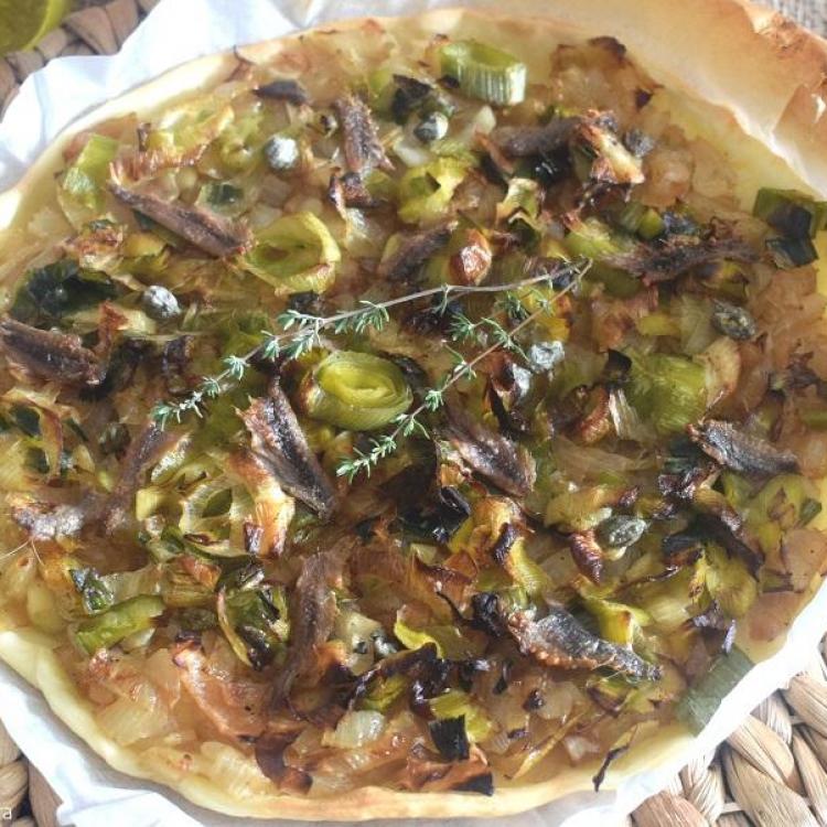 Comme une pissaladiere aux poireaux