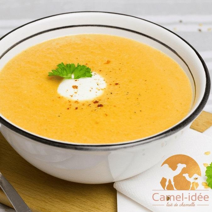 Consomme de potiron au lait de chamelle