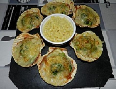 Coquilles au poisson et au brocoli