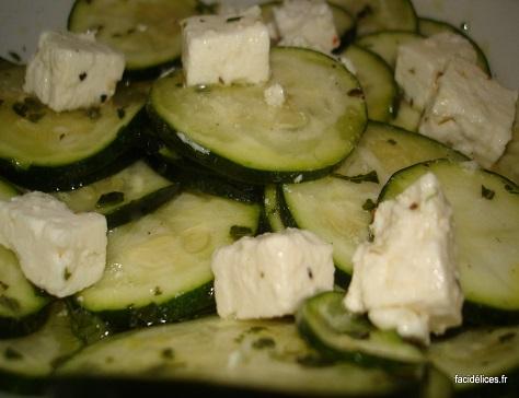 Courgettes marinees a la feta