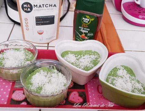 Creme dessert matcha coco