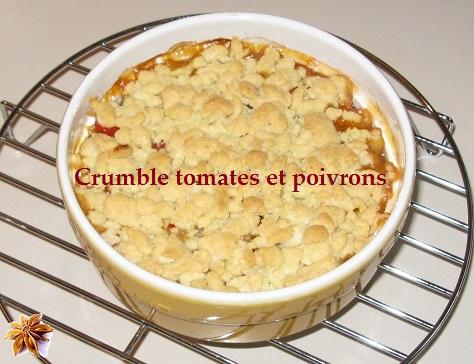 Crumble de tomates et de poivrons