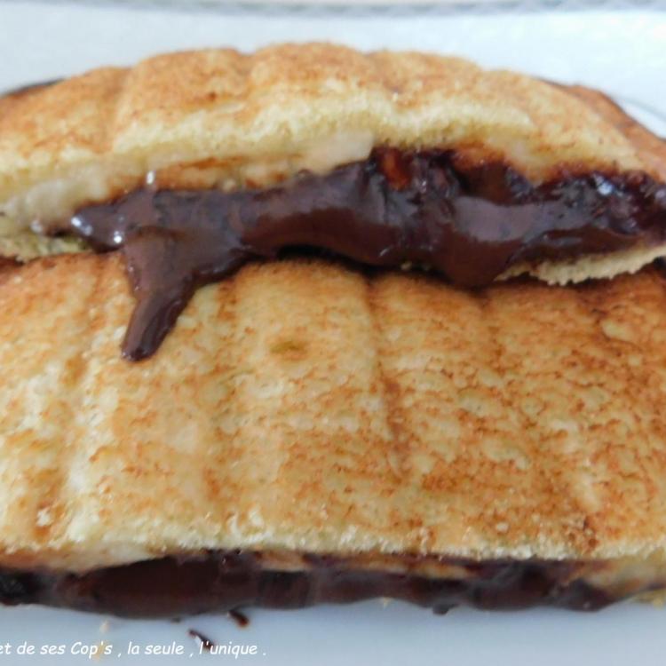 Croque Brioché Banane Chocolat