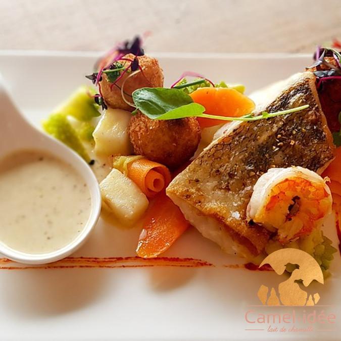 Filet de bar au lait de chamelle