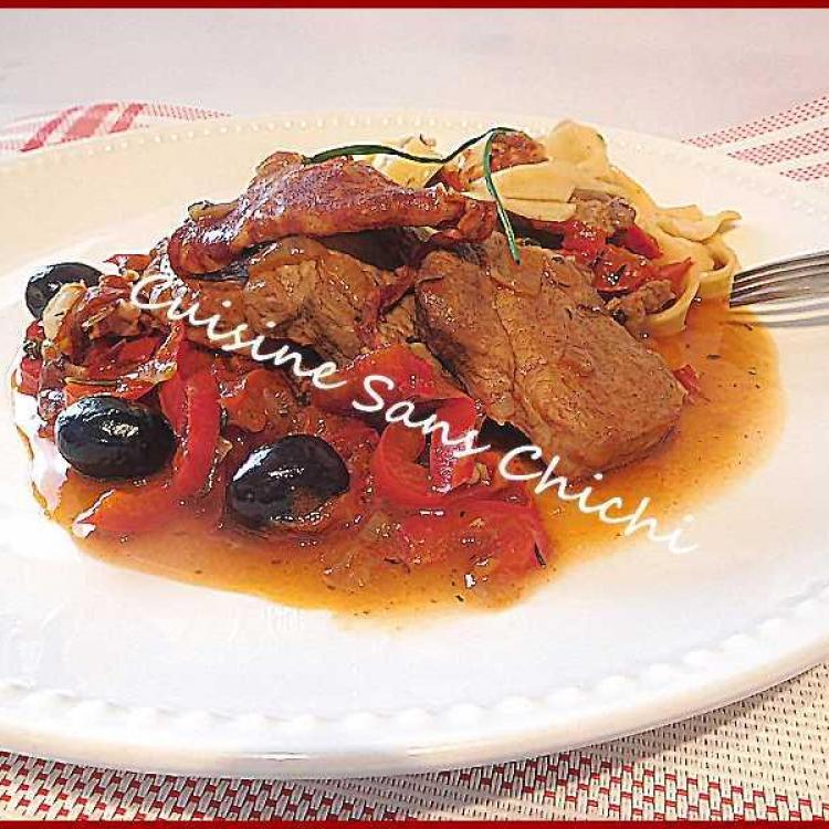 Filet mignon de porc au chorizo et au poivron rouge