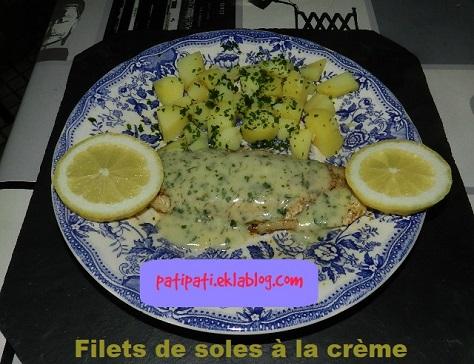 Filets de sole a la creme