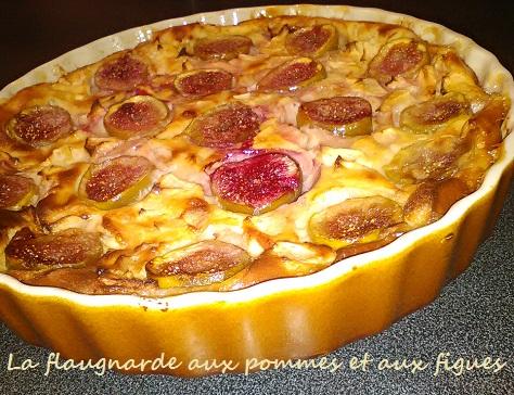 Flaugnarde ou flognarde aux pommes et aux figues