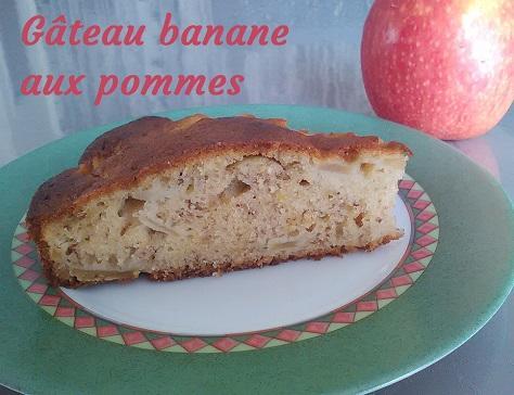 Gateau banane aux pommes