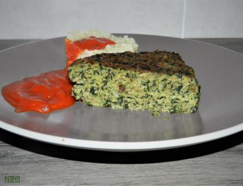 Gateau de pain de viande aux epinards creme