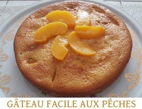 Gateau facile aux peches