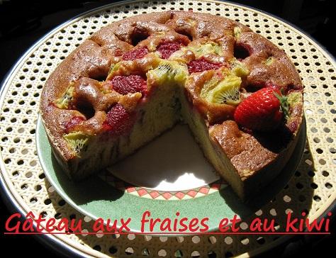Gateau fraises kiwi