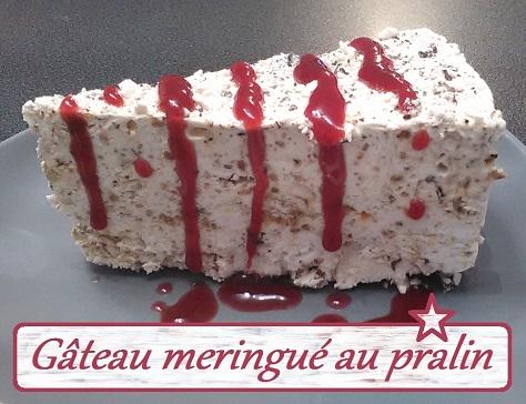 Gateau meringue au pralin