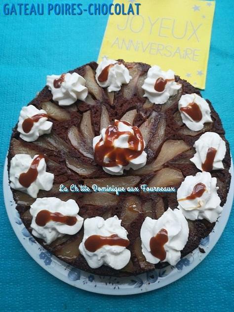 Gateau poires chocolat