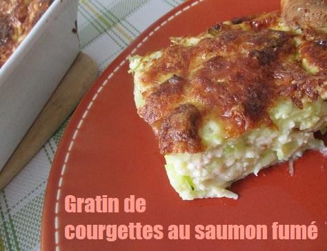 Gratin de courgettes au saumon fume