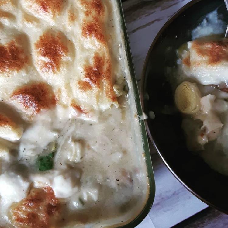 GRATIN DE CABILLAUD-POIREAUX