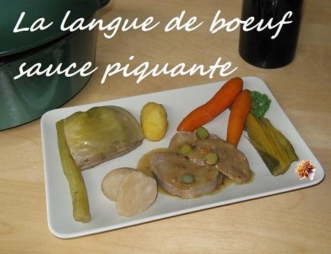 Langue de boeuf sauce piquante