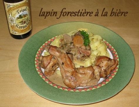 Lapin forestiere a la biere