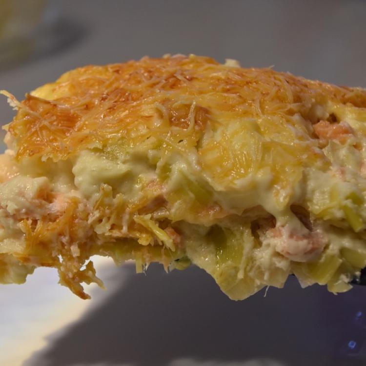 Lasagne saumon poireaux