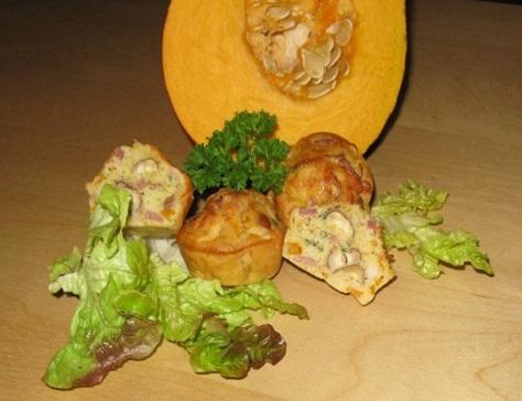 Mini cakes sales potiron noisettes et lardons