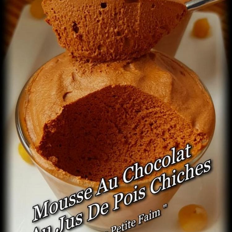 Mousse au chocolat au jus de pois chiches