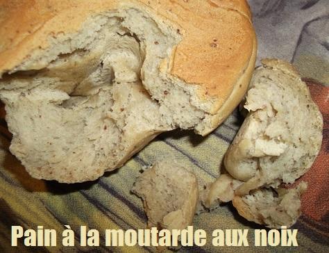 Pain a la moutarde aux noix