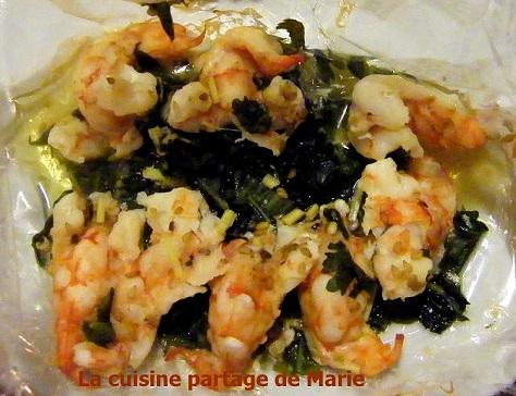 Papillotte de crevettes saveurs d asie