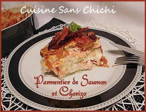 Parmentier de saumon et chorizo