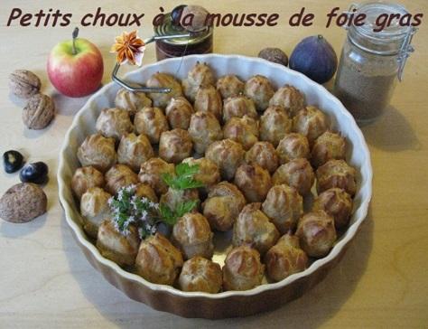 Petits choux a la mousse de foie gras