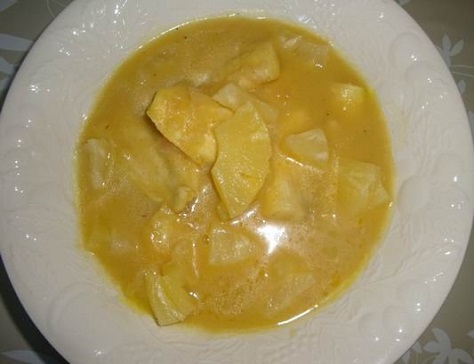 Poisson au curry et a l ananas