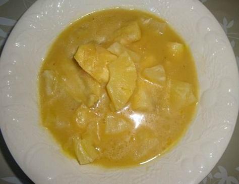Poisson au curry et a l ananas
