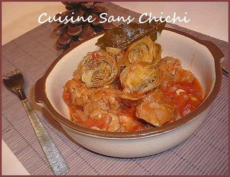 Ragout d agneau aux artichauts