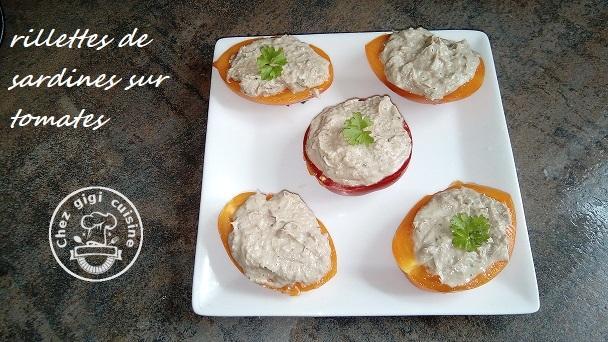 Rillettes de sardines sur tomates