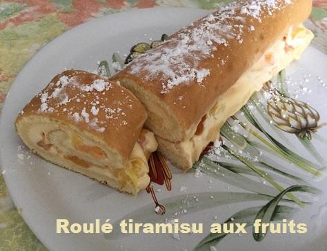 Roule tiramisu fruits
