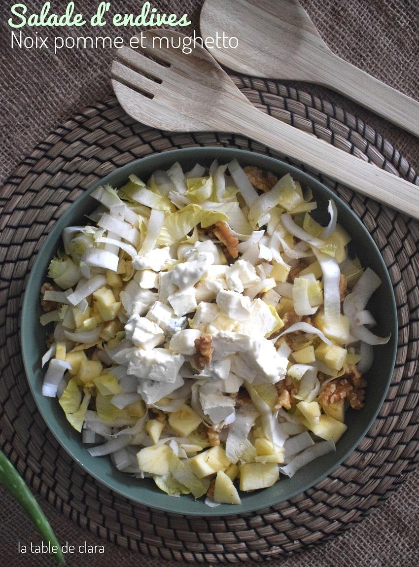 Salade d endives pommes noix et mughetto