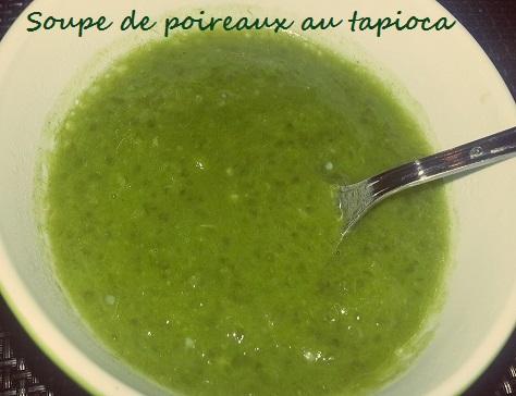 Soupe de poireaux au tapioca