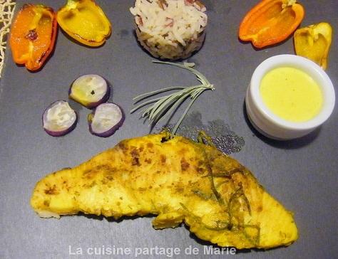 Steak de requin au curcuma