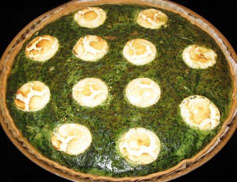 Tarte au chevre et aux epinards