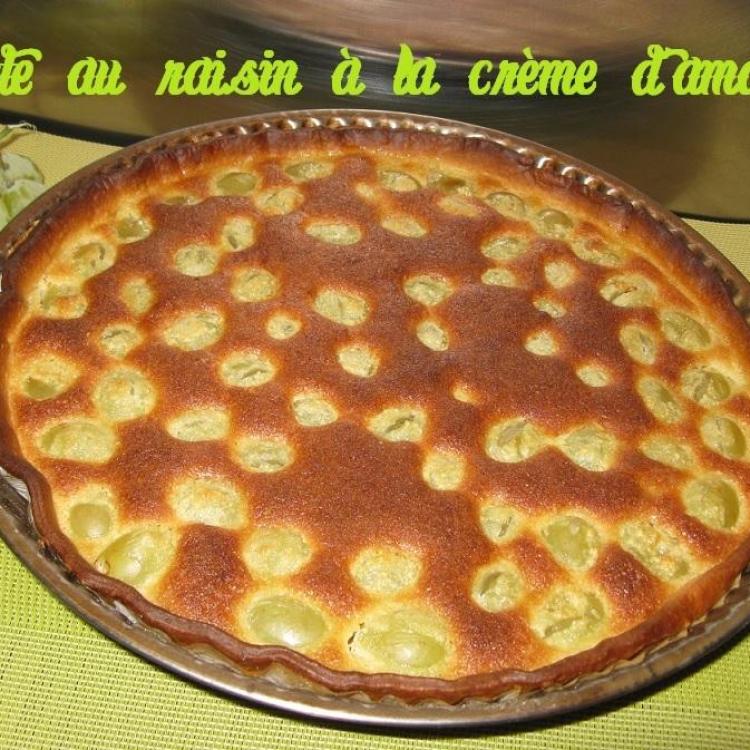 Tarte au raisin a la creme d amande