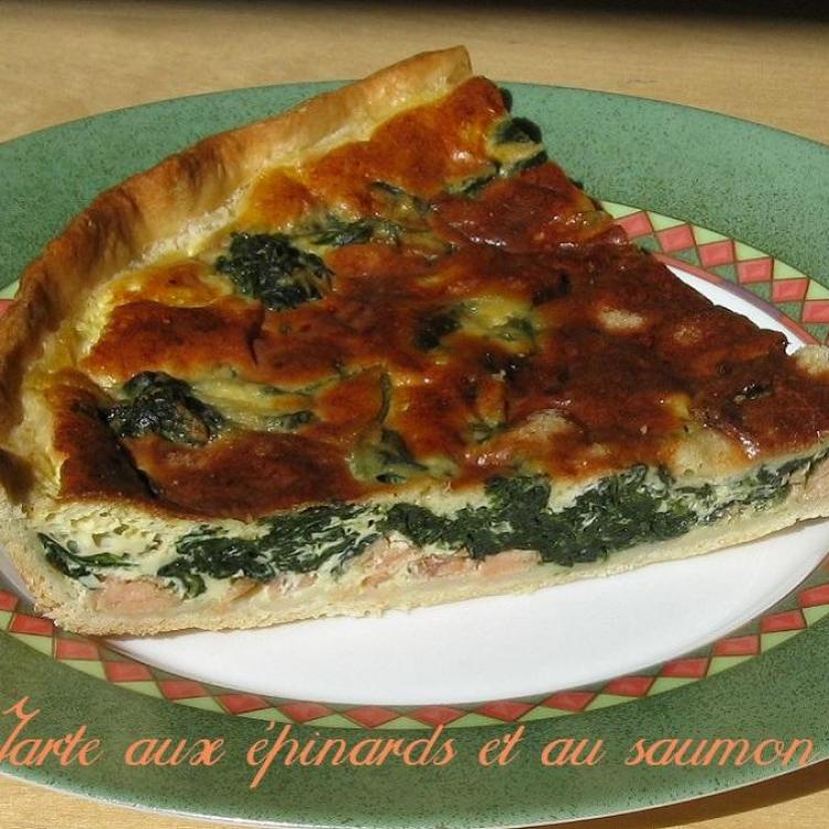 Tarte aux epinards et au saumon fume