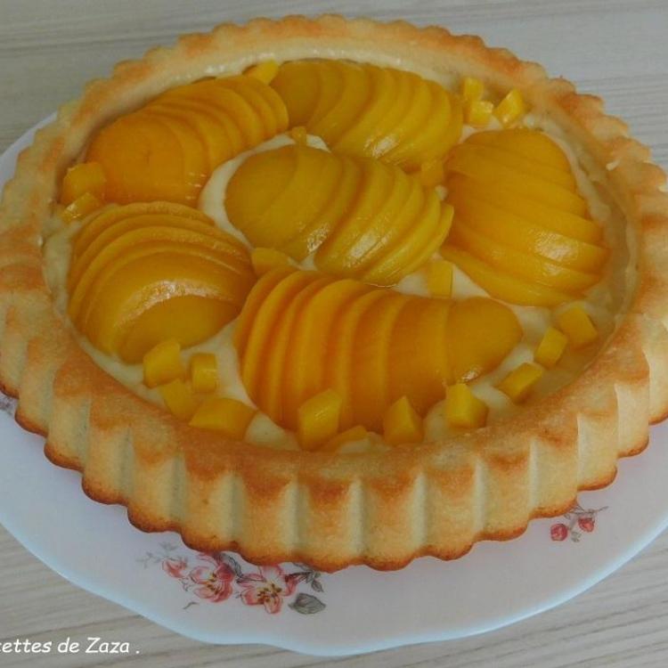 Tarte aux peches sur base de financier