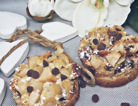 TARTE AUX POIRES-PEPITES DE CHOCOLAT