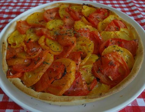 Tarte aux tomates et moutarde a l ancienne